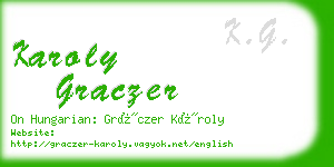 karoly graczer business card